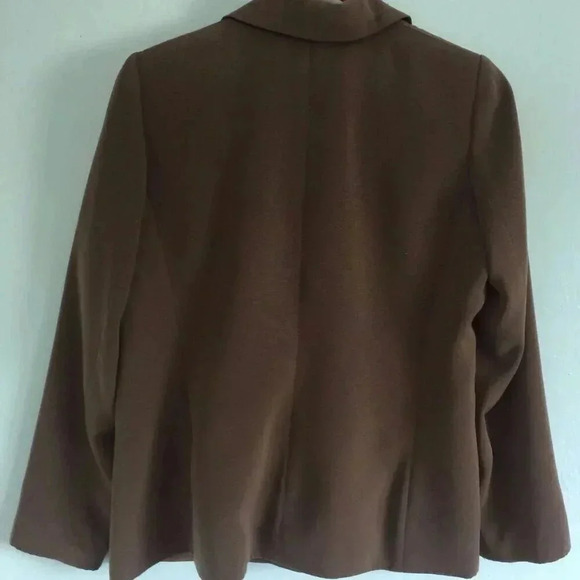 STYLE & Co. Button Down Fully Lined Open Front Green Career Blazer Jacket Sz 8P - Picture 2 of 6